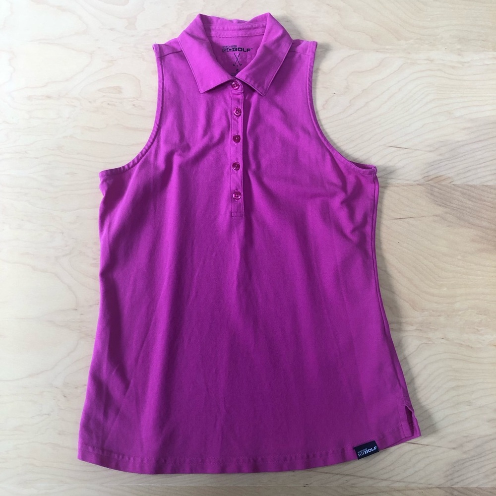 Sketchers GoGolf Pink Polo Athletic Shirt Sleeveless pickleball preppy y2k Small